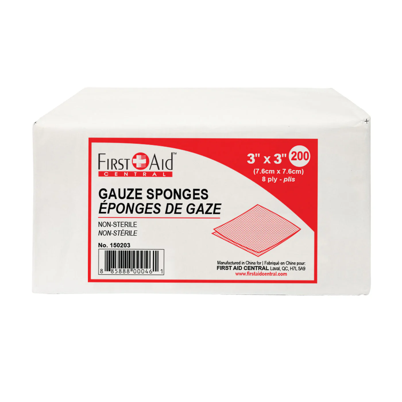 Gauze Sponges, 8 Ply (2", 3", or 4") - Pack of 200 - Image 2
