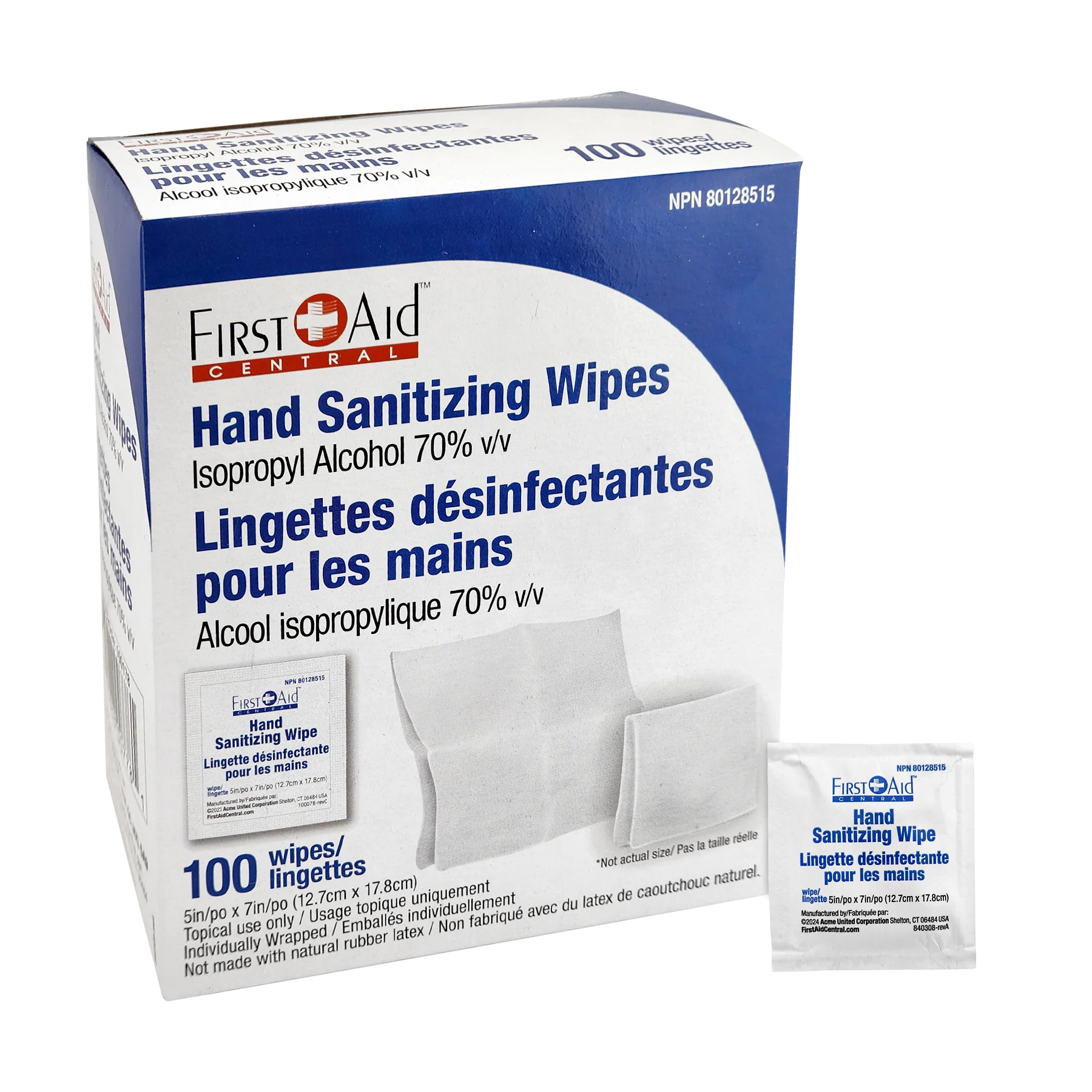 Hand Sanitizing Wipes - Box of 100